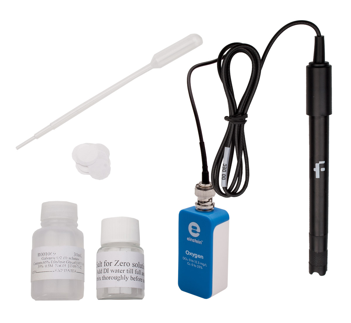 Fourier ENOXYA222 Sauerstoffsensor Set, Messbereich Wasser 0 bis 12,5 mg/L und Luft 0 bis 25 % 