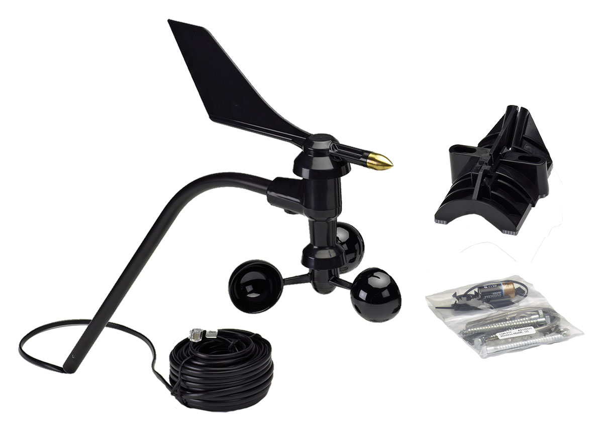 Fourier Windstärken-Sensor, Messbereich 1 bis 78 m/s, 0 bis 360° alle Richtungen 